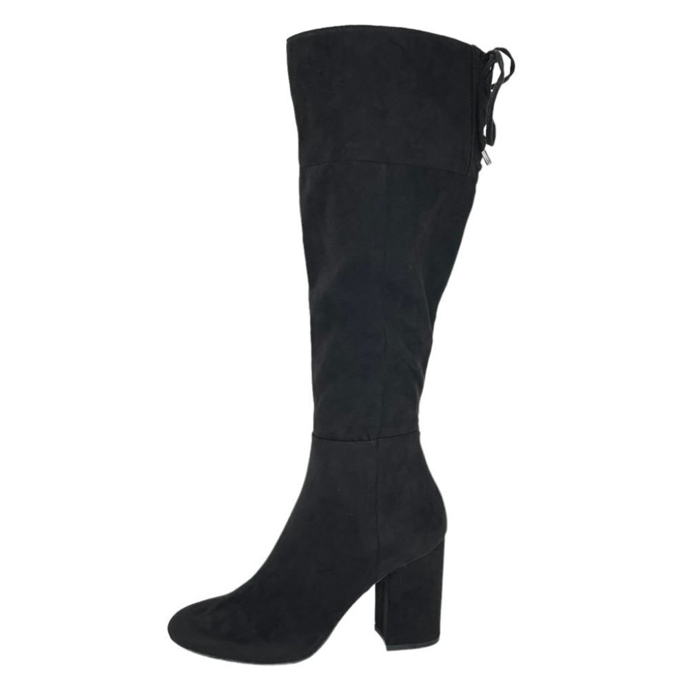 Kenneth Cole Reaction Corie Lace Microsuede Knee High Womens Size 10M - Picture 2 of 10